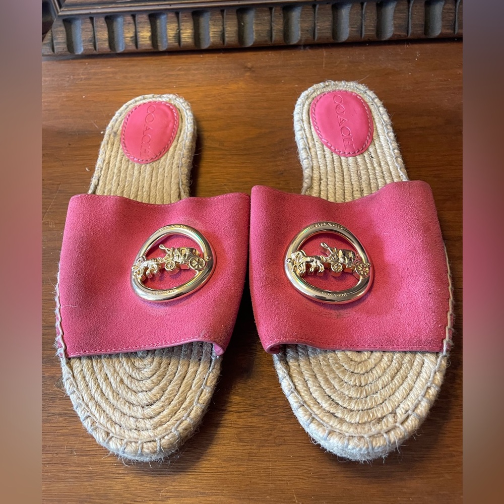 Coach Corey Espadrille Pink Sandals